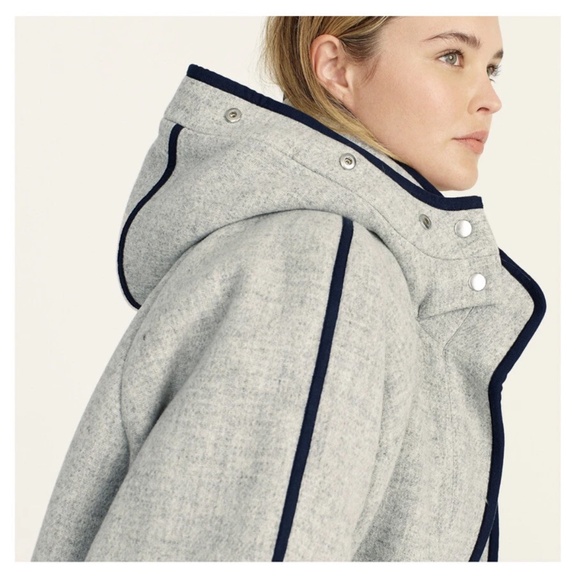 NWT J.Crew Nello Gori Italian Stadium Cloth Parka w/ Faux Fur Hood - Size 2 - Picture 4 of 11